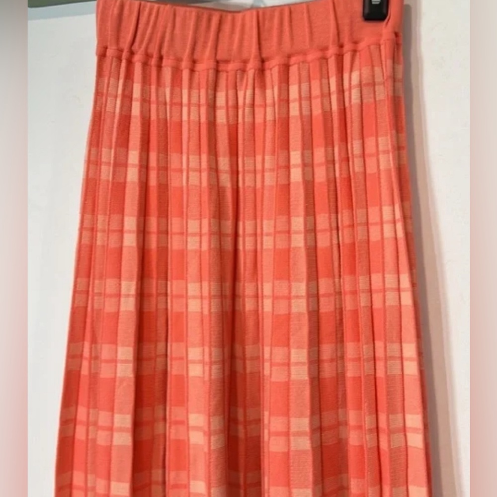 KATE SPADE NEW YORK Pleated Knit Checked Maxi Skirt - Picture 3 of 5